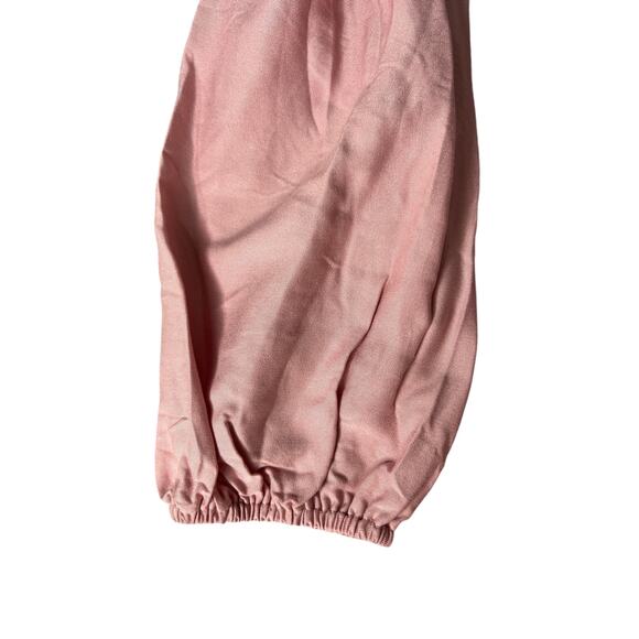 ZESICA Women's Casual V Neck Long Sleeve Smocked High Waist Ruffle Size M - Picture 4 of 9